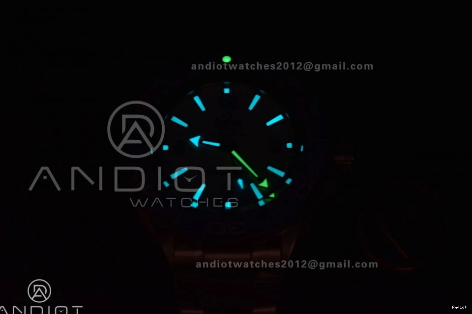 A2824 Ceramic Deep Edition 1:1 Bezel TF Orange Dial Best SS 6000M Seamaster on Gray Bracelet SS Ultra 1224